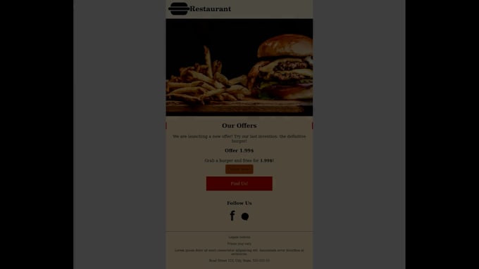 create a basic HTML email template