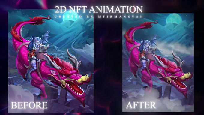 animate from your 2d image looping for live wallpaper nft