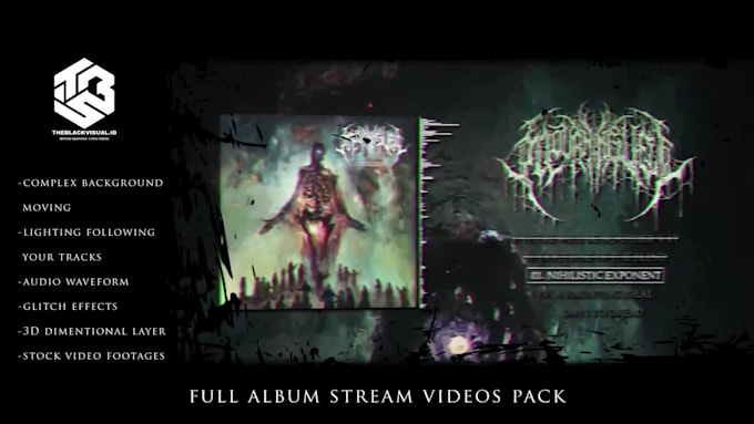 make full stream audio visualizer for a whole album