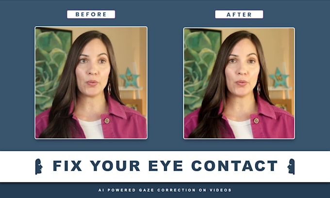 fix your eye contact using ai to make you look directly into the camera