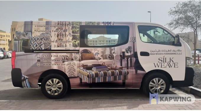 create elegant vehicle wrap, van branding, car wrap design