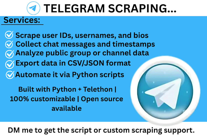 do telegram scraper bot, web scraping bot, telegram chatbot,scraping via