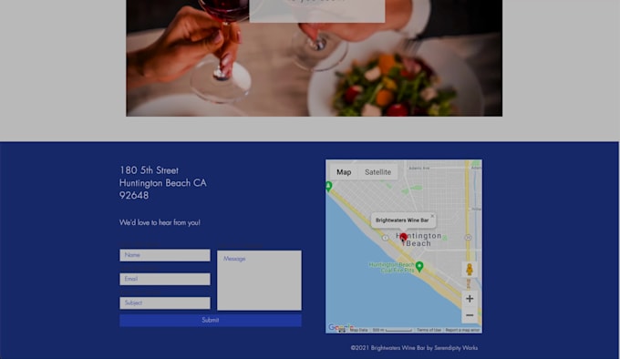 create a wix or square display website
