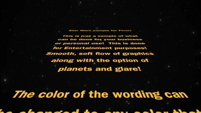 star wars intro in a galaxy far far away