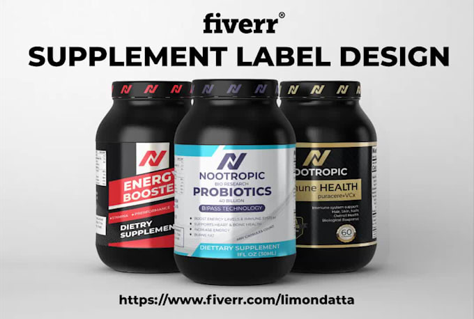 do supplement label design and product label design