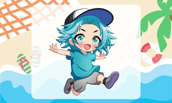 draw cute full body anime chibi characters
