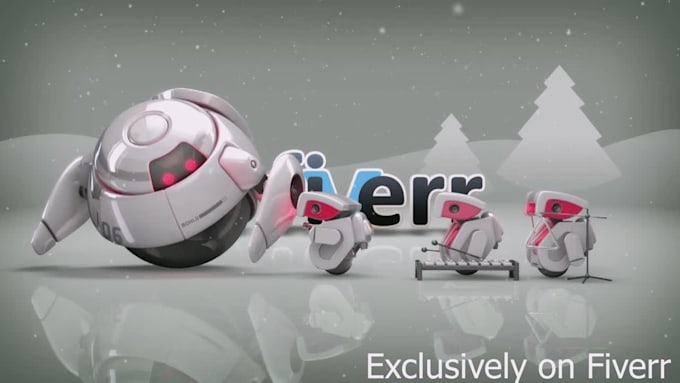 create a Cute Christmas Robot animation