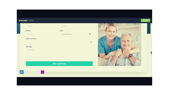 design home care website, home care, elderly care website