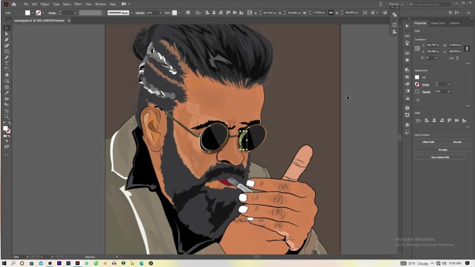 Make vector art portraits on illustrator by Inoshvi | Fiverr