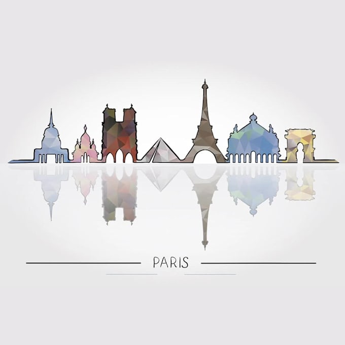 design skyline illustration with city landmarks