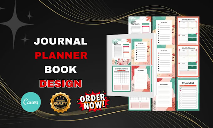 design hyperlinked digital planner kdp journal hyperlinked planner ediable etsy