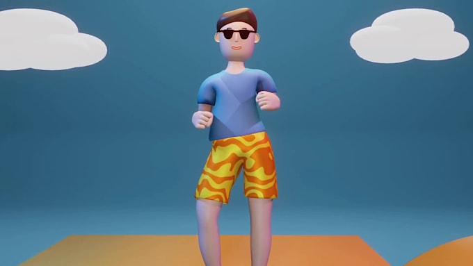 create 3d character modeling, rigging and animating