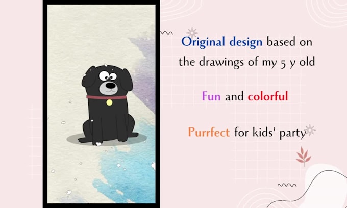 create a colorful animated bday invitation