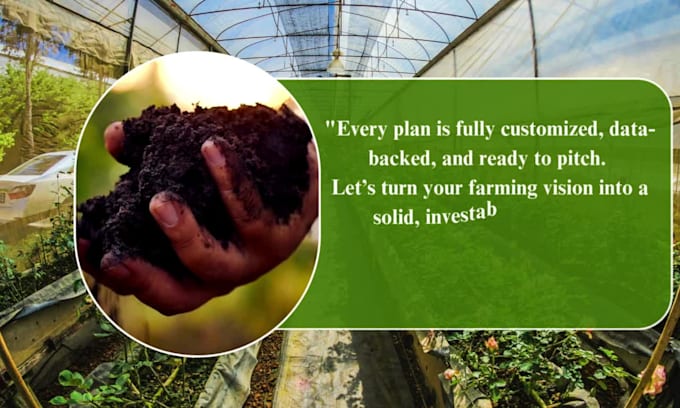 create agribusiness plans and feasibility studies