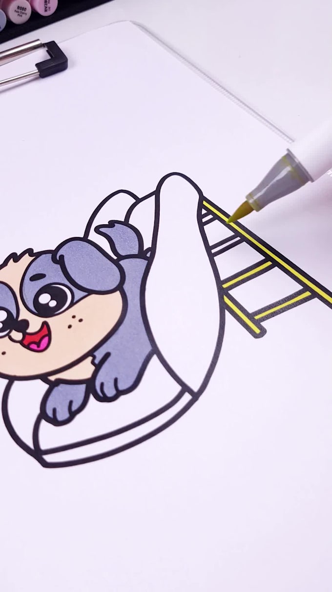 make coloring page video for youtube , amazon page tiktok