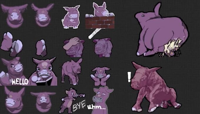 create animated stickers or gifs for your custom characters