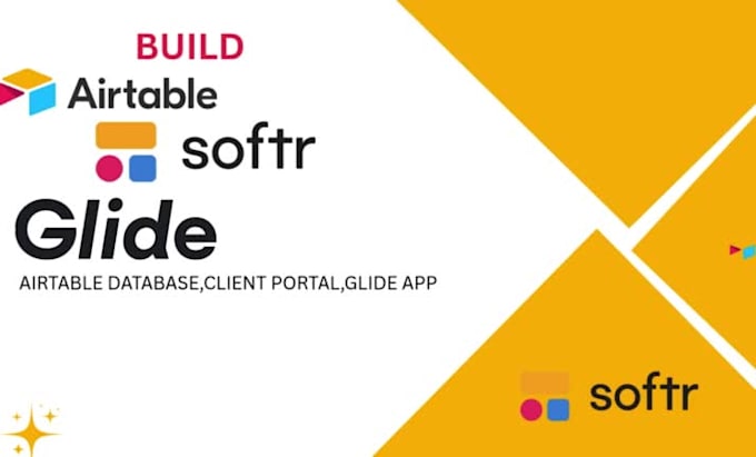 develop glide, glide app, mobile app with glide, softr, airtable