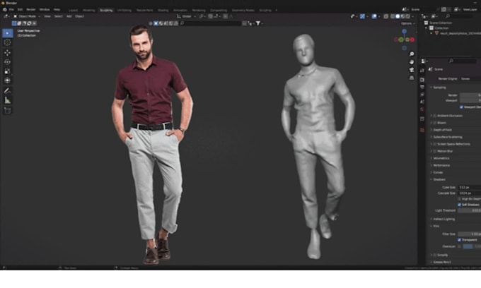 Convert 2d to 3d custom 3d model character 2d to 3d for stl file printing