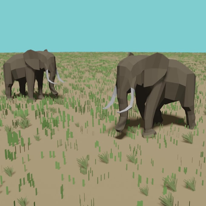 Create a low poly animal model and render by Elijahtommy777 Fiverr
