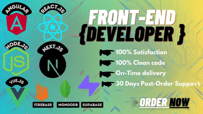be frontend react nextjs web developer angular vuejs and backend developer
