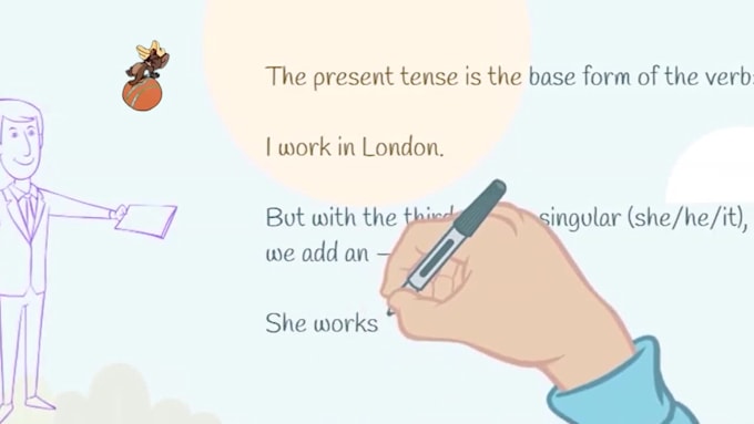 create white bored 2d animation, an explainer, and an educational video