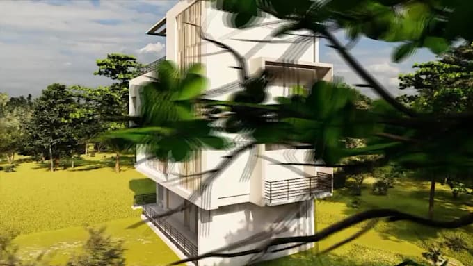 do autocad drawing, floor plan, 3d architecture model, image with animation
