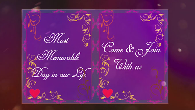 wedding invitation animation video