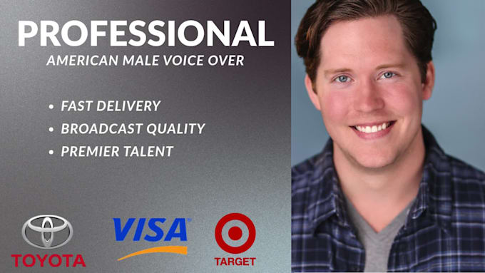 create a bright american professional voice over