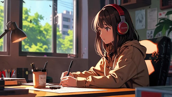 create a lofi loop animation music video for you