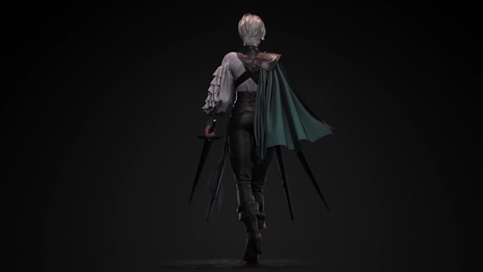 create 3d realistic character for game development in blender or ue5