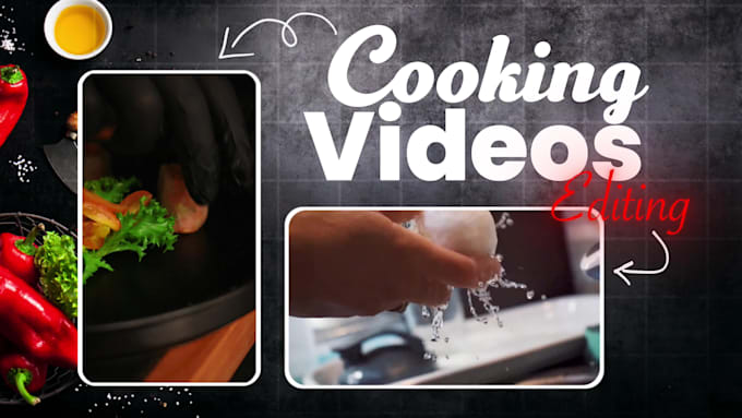 do creative professional cooking and food video editing