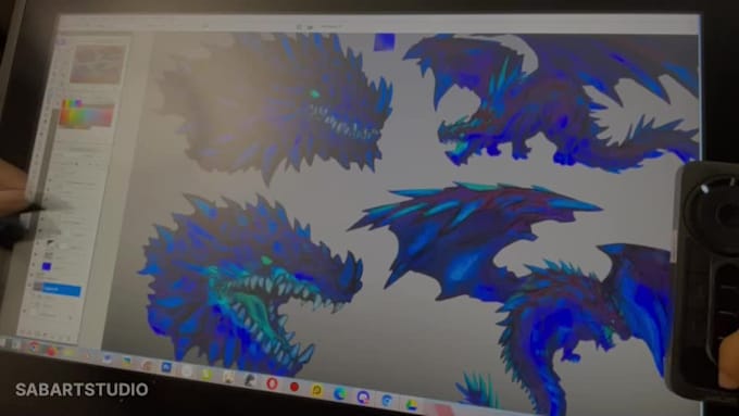 draw dragon creature, dnd art sprite, and fantasy art