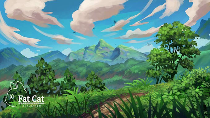animate 2d nature backgrounds for lofi videos