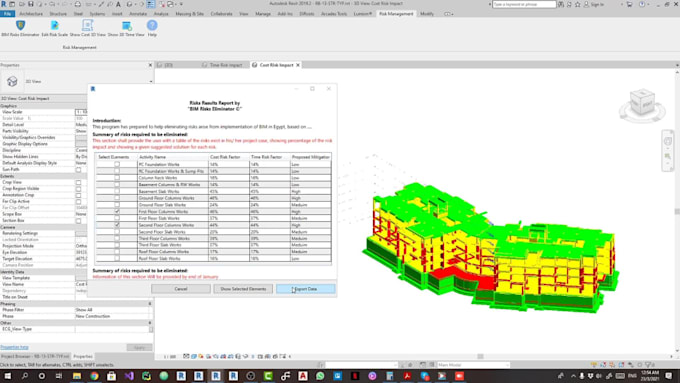 creating an excel extracting plugin using revit API