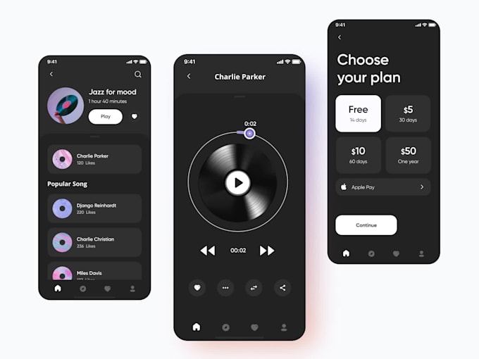 develop a music streaming app and web