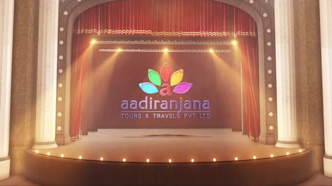 theatre curtain logo reveal