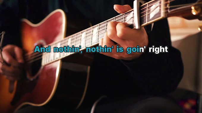 record an acoustic karaoke version with sync lyrics