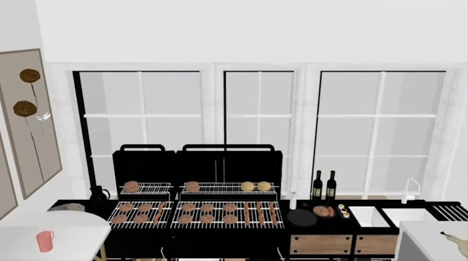provide 3d house interior design and rendering