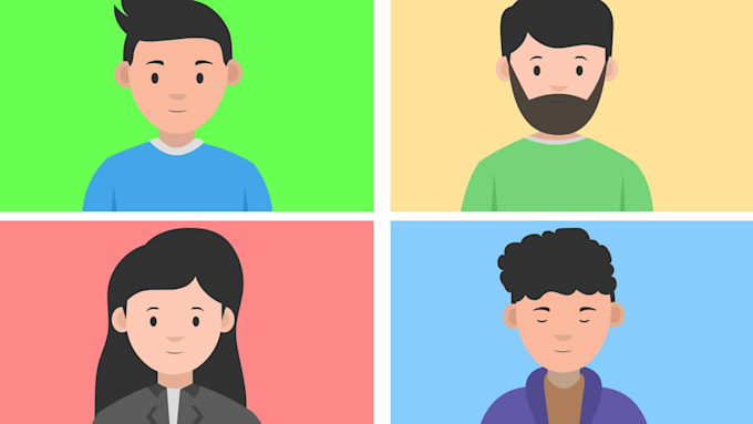 create a flat design cartoon with your character