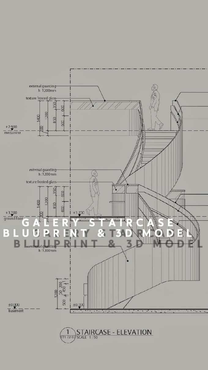 do stair design and technical drawing