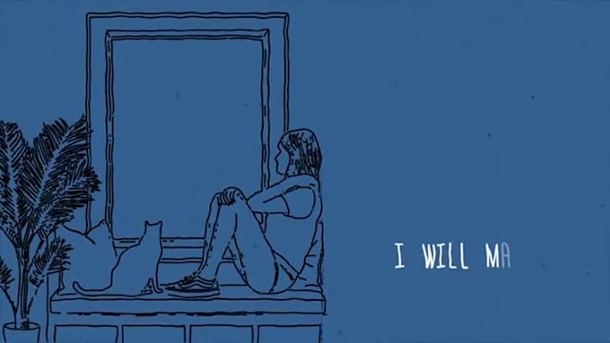 create a smooth hand drawn animated lyric music video