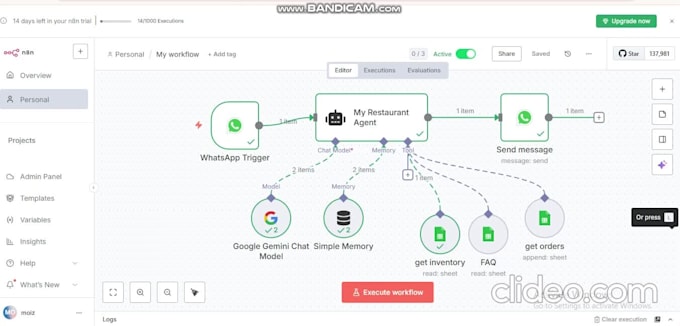 Build an ai whatsapp restaurant assistant using n8n by Hinaali259 | Fiverr