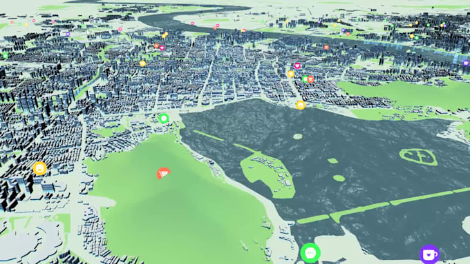 build a virtual city map with threejs,cesiumjs