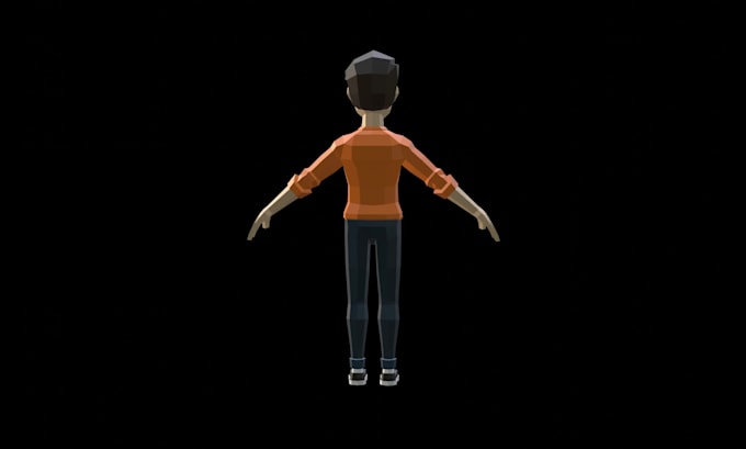 make low poly 3d character models for animation or games