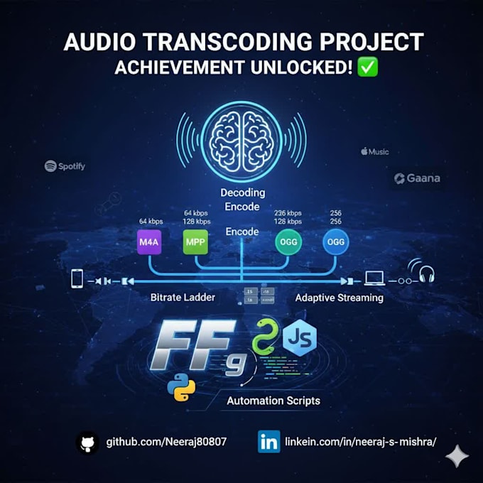 transcode and optimize your audio files to any format or bitrate