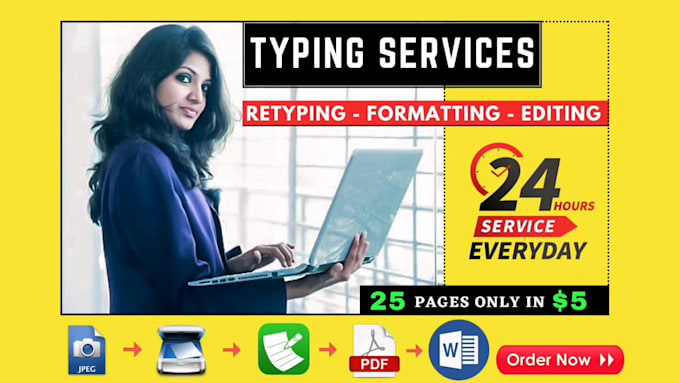 be your pro typist to do fast manual typing job