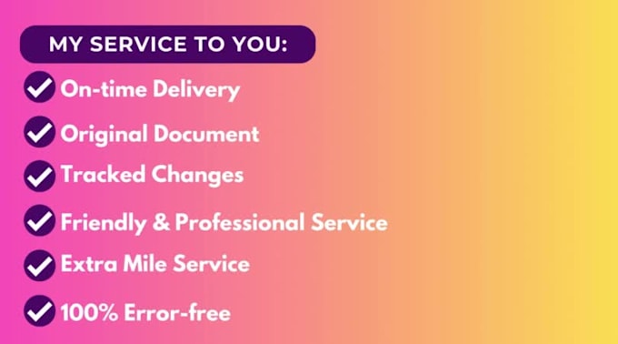 provide flawless proofreading and editing services