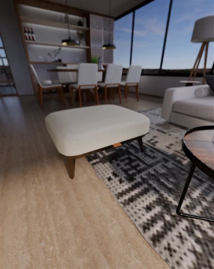 do 3d modeling and rendering of your interior