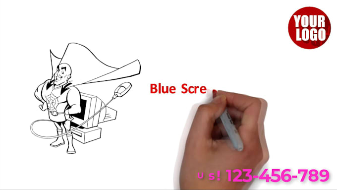 make 2d computer  repair, data recovery explainer video