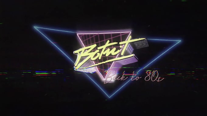 do movie retro intro logo animation